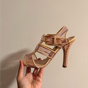 Dolce & Gabbana pink PVC heels size 36.5